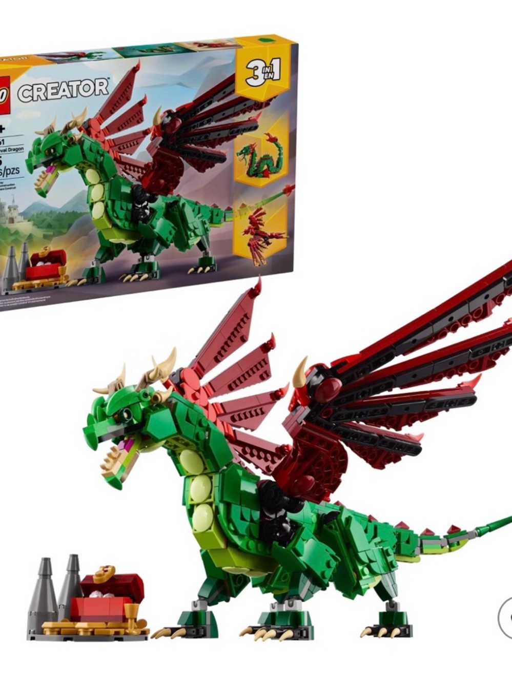 LEGO Creator 3 in 1 Medieval Dragon Building Toy